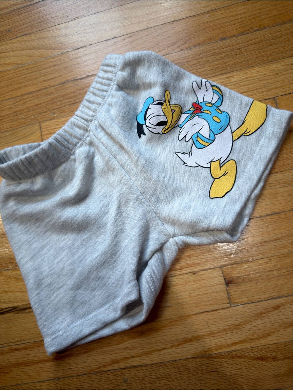 Zara Gray Shorts with Donald Duck Print